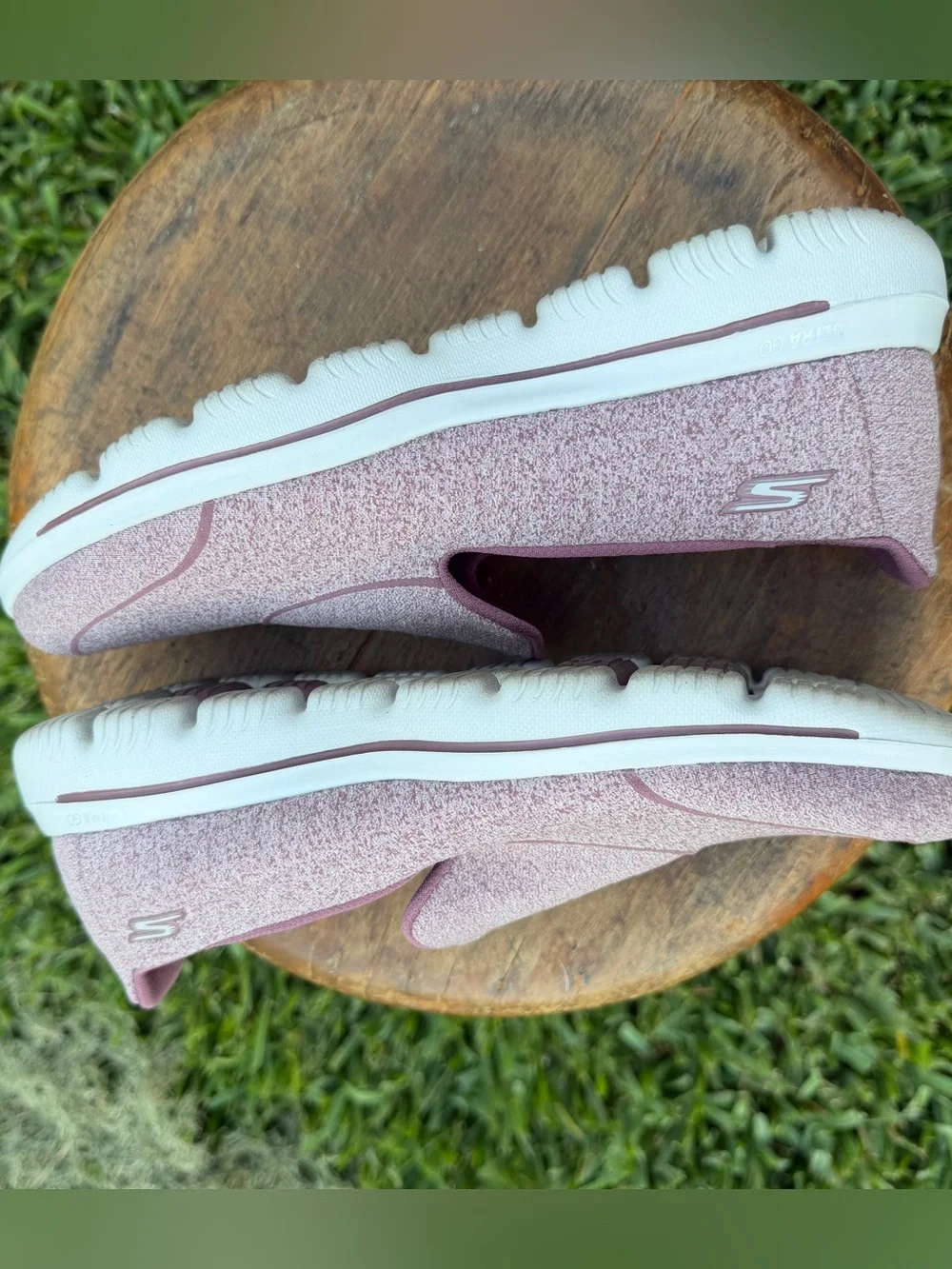 Skechers Pink Slip-On Walking Shoes